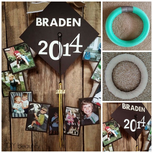 conGRADulations! Ideas for a great grad party and DIY photo wreath